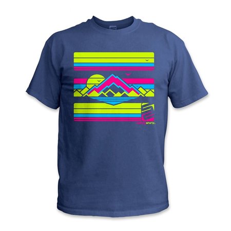 SAFETYSHIRTZ The High Country High Visibility Tee, Heather Navy, L 67031401L